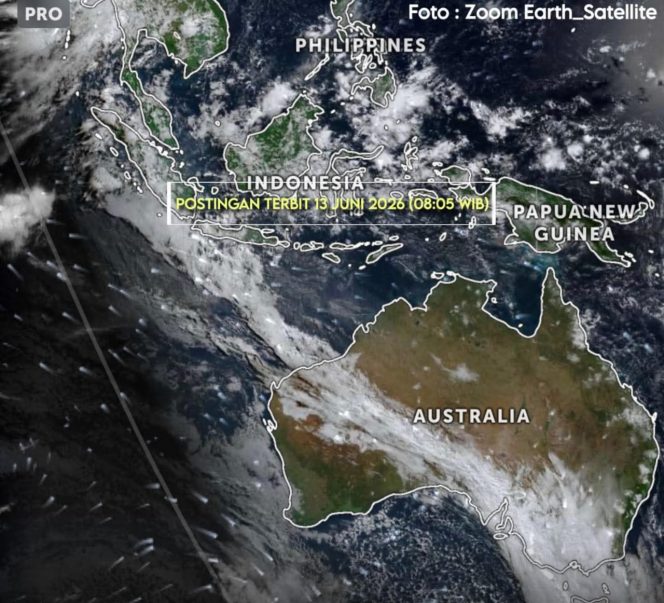 
 Sabuk Awan Raksasa Membentang dari Sumatra sampai Australia