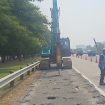 Ruas jalan tol Jagorawi tengah perawatan