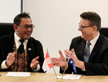 Dirut AirNav Indonesia dan perwakilan Airservices Australia