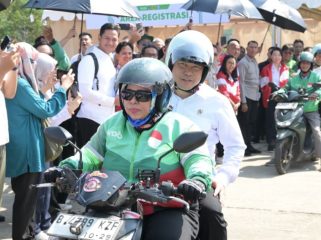 Menhub Dudy menjajal pelatihan safe to road bersama pengemudi ojek online