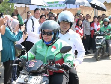 Menhub Dudy menjajal pelatihan safe to road bersama pengemudi ojek online