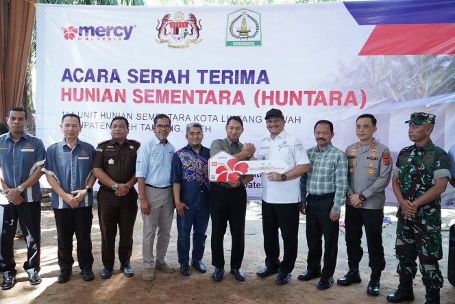 
 Pemkab Aceh Tamiang Terima 114 Unit Huntara dari Mercy Malaysia untuk Korban Banjir