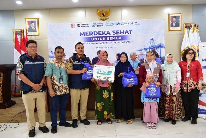 
 Peduli Kesehatan Masyarakat, Pelindo dan IHC Gelar Pemeriksaan Gratis bagi Balita dan Lansia
