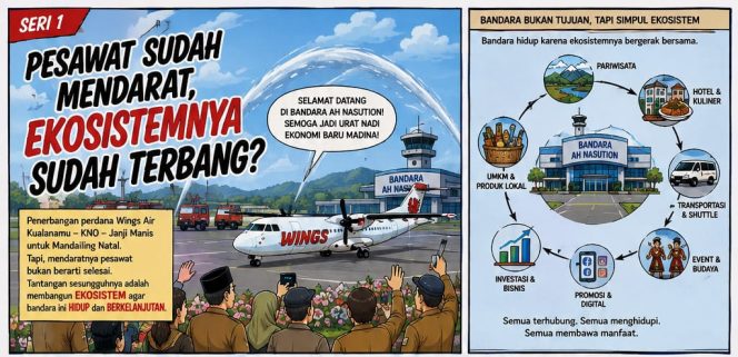 
 Di Mandailing Natal Pesawat Sudah Mendarat, Apakah Ekosistem Siap Terbang?