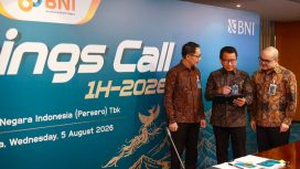 Direktur Risk Management BNI David Pirzada Direktur Utama BNI Putrama Wahju Setyawan Direktur Finance & Strategy BNI Hussein Paolo Kartadjoemena