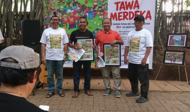 
 KOKKANG Gelar Pameran “Tawa Merdeka” di Warung Tuman BSD, Kritik Sosial Dikemas Lewat Humor