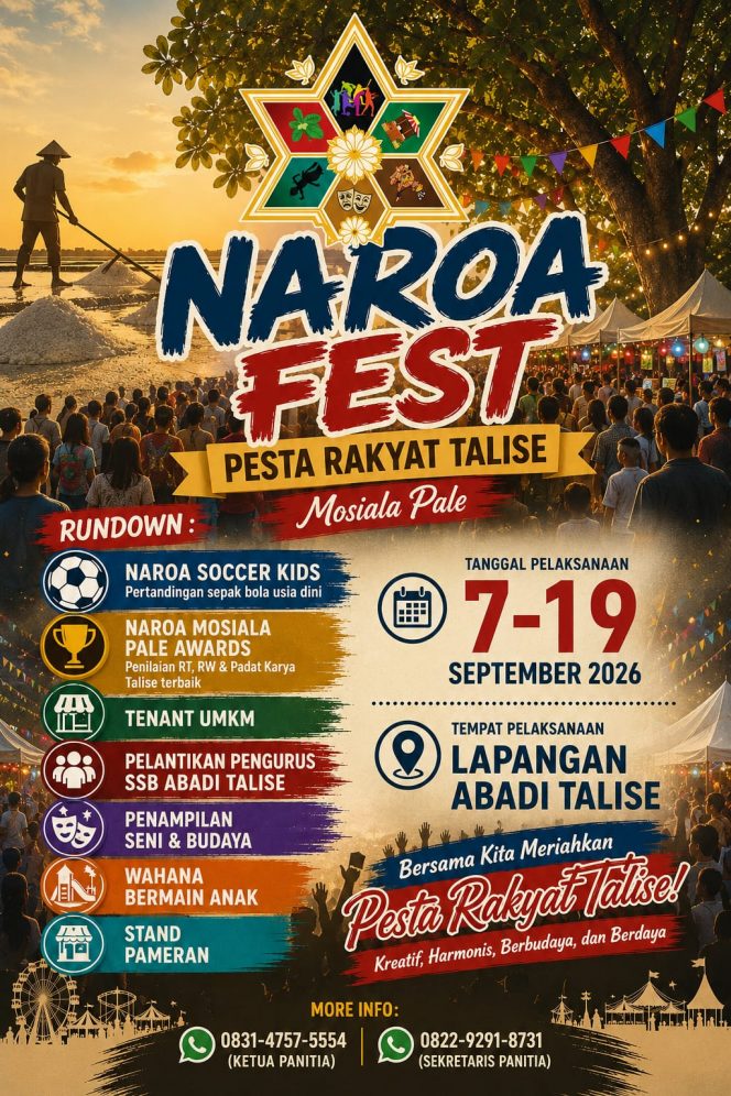 
 Naroa Fest Mosiala Pale Award Dorong Warga Talise Peduli Kebersihan dan UMKM