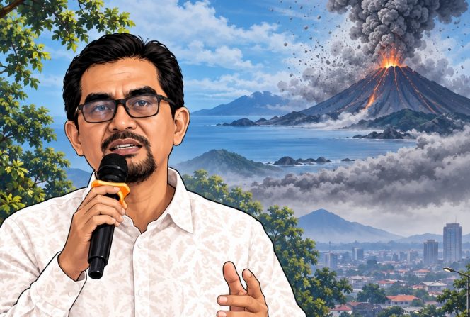 
 Haji Fikri Imbau Warga Kabupaten Bogor Waspadai Abu Vulkanik Anak Krakatau