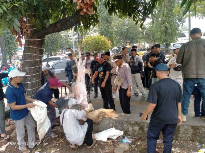 
 Buntut OTT KPK Di Kantor ATR/BPN Cibinong , HPPMI Dan LIRA Gelar Syukuran Serta Potong Domba. 