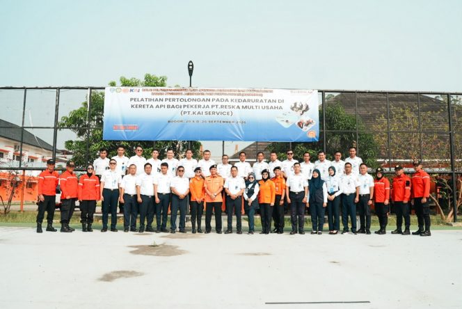 
 KAI Services Latih 25 Pekerja Tangani Kondisi Darurat di Kereta Api