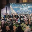 KAI Service Champion 2026 — Insan KAI Services menerima penghargaan atas prestasi dan kompetensinya dalam memberikan pelayanan terbaik kepada pelanggan pada ajang KAI Service Champion 2026 di Yogyakarta, Selasa (22/9).