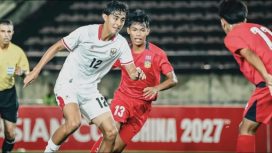 Pemain Timnas U20 Indonesia, Welber Jardim (12/putih), beraksi saat menghadapi Laos pada Kualifikasi Piala Asia U20 2027, Kamis (3/9/2026). (Ist:TimnasIndonesia/PSSI/Kita Garuda)