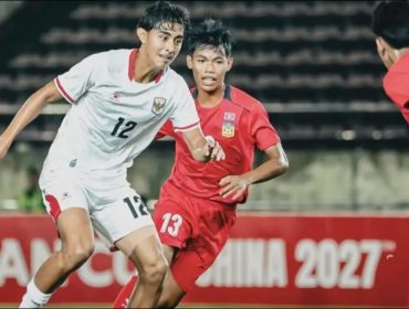 Pemain Timnas U20 Indonesia, Welber Jardim (12/putih), beraksi saat menghadapi Laos pada Kualifikasi Piala Asia U20 2027, Kamis (3/9/2026). (Ist:TimnasIndonesia/PSSI/Kita Garuda)