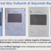 Hasil Paper Test Abu Vulkanik di Sejumlah Bandar Udara. (Dok. BMKG)