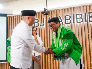 Menhub Dudy bersama Mitra Pengemudi Grab