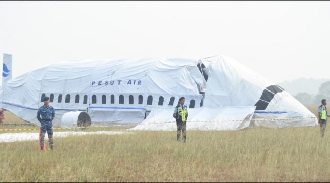 Simulasi keadaan darurat di Bandara APT Pranoto