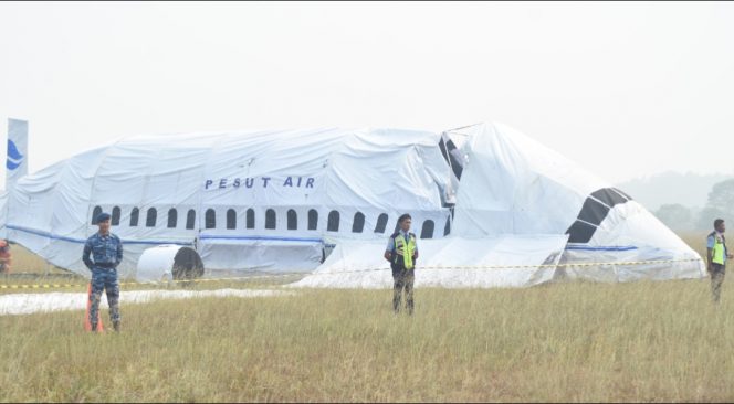 
 Simulasi keadaan darurat di Bandara APT Pranoto