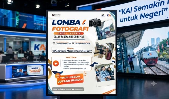 
 KAI Daop 1 Jakarta Buka Lomba Fotografi HUT ke-81, Pendaftaran hingga 21 September