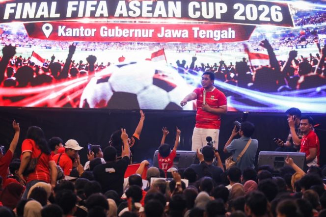 
 Suasana Tegang Menyelimuti Nobar Final FIFA ASEAN Cup 2026 di Kantor Gubernur Jateng