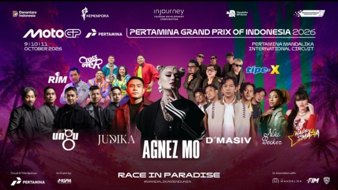 
 Agnez Mo, Judika, Ungu, hingga D’Masiv Meriahkan Ajang Balap Dunia di Mandalika