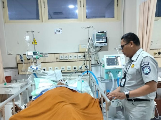 
 Perwakilan Jasa Raharja Jaksel mengunjungi Hasan