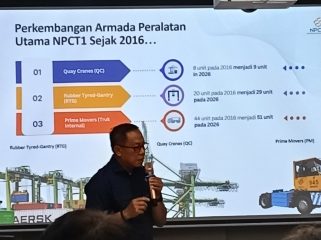 Direktur NPCT1, Abdul Azis saat pemaparan di acara Media Gathering 